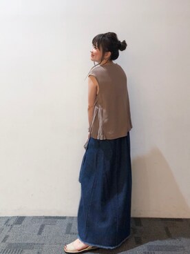 Chisato  さんの「デニムイージーボリュームスカート」を使ったコーディネート