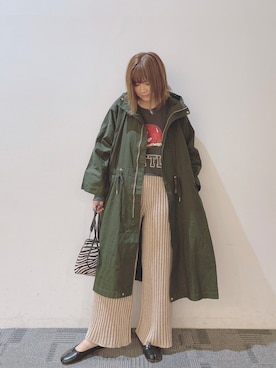 「CIAOPANIC TYPY（チャオパニックティピー）のアイテム（モッズコート）」を使った、Chisato  さん（レディース・157cm）の秋コーディネート