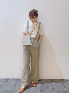 「セットアイテム」｜「アイテム（オールインワン・サロペット）」を使った、Chisato  さん（レディース・157cm）の夏コーディネート