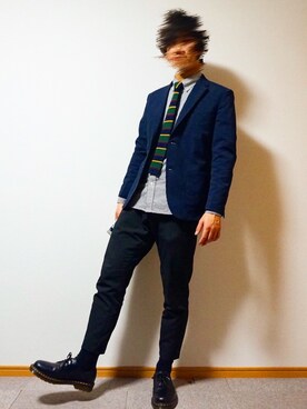 「MUJI」｜「アイテム（ブーツ）」を使った、yoshiさん（メンズ・175cm）の冬コーディネート