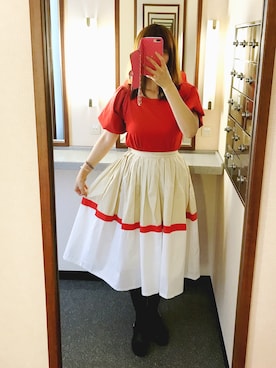 「NETSTAR（ネットスター）のアイテム（スカート）」を使った、うららんさん（レディース・168cm）の秋コーディネート