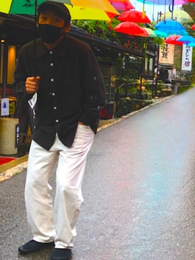 「AVALONE（アヴァロン）のアイテム」を使った、かっつさん（メンズ・174cm）の春コーディネート