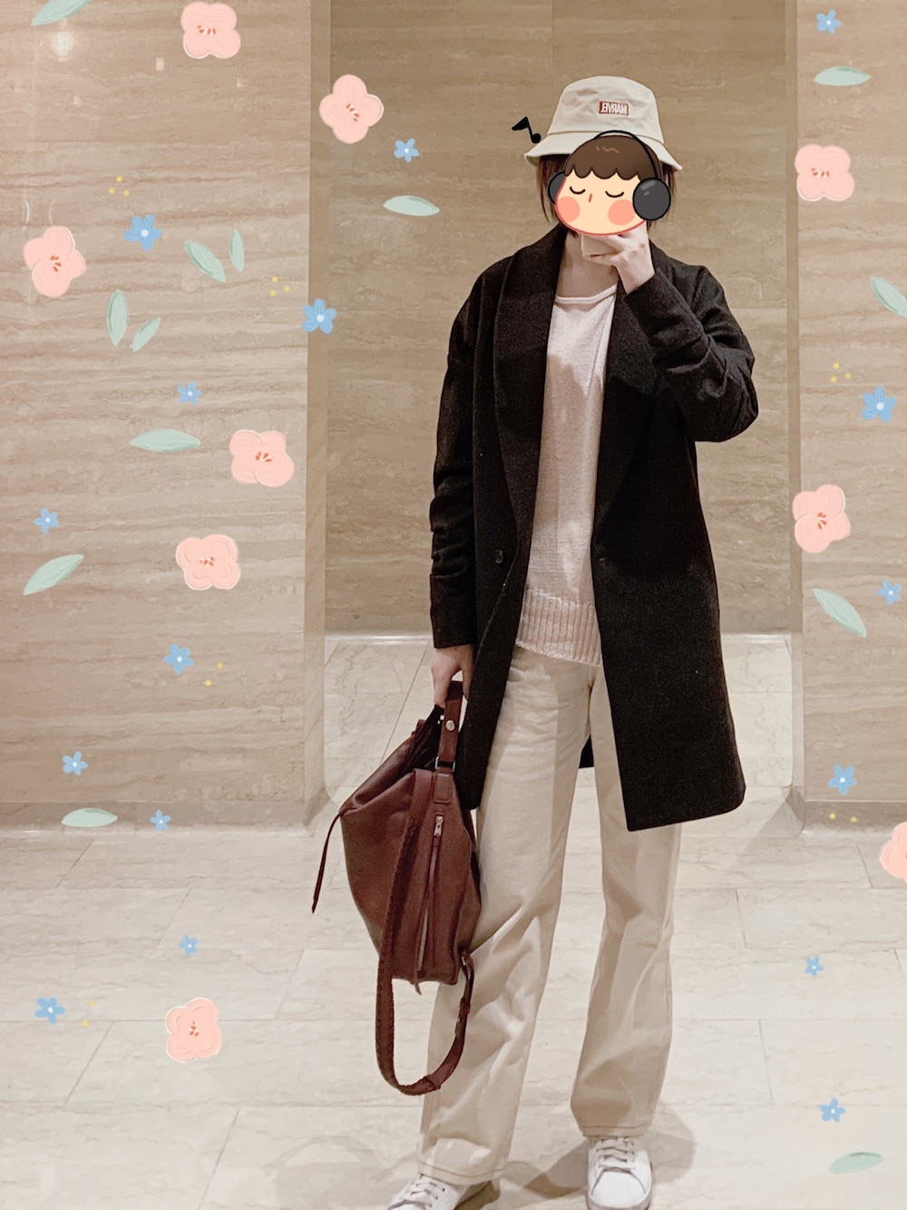 「休闲、盐系风格」｜「ourhourのアイテム（パンツ、ホワイト系）」を使った、_cassie_yy_猕猴没有桃さん（レディース・175cm）の春コーディネートの1枚目の写真