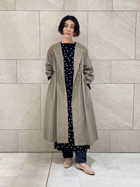 「SHIPS（シップス）のアイテム（その他アウター）」を使った、円尾さん（レディース・165cm）の春コーディネート