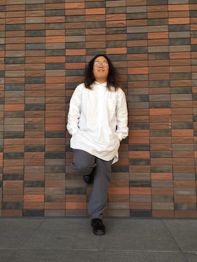 「古着のアイテム（シャツ/ブラウス、ホワイト系）」を使った、ひろたゆうまさん（メンズ・170cm）の秋コーディネート