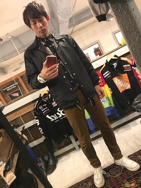 「Apple（-）のアイテム（財布/小物）」を使った、みっtwiさん（メンズ・173cm）の秋コーディネート