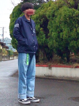 「COMME CA ISM（コムサイズム）のアイテム（スウェット）」を使った、ケージさん（メンズ・175cm）の春コーディネート
