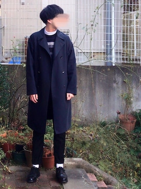 「abahouse」｜「アイテム（トレンチコート）」を使った、ケージさん（メンズ・175cm）の秋コーディネート