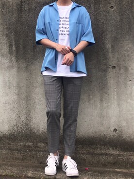 「UNGER（アンガー）のアイテム」を使った、ケージさん（メンズ・175cm）の夏コーディネート