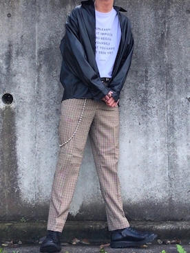 「UNGER（アンガー）のアイテム」を使った、ケージさん（メンズ・175cm）の秋コーディネート