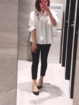 「綿パンツ」｜塩ちゃんさん（レディース・153cm）の夏コーディネート