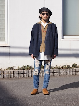 「NAISSANCE（ネサンス）のアイテム（ジャケット/アウター）」を使った、DOGDAYSさん（メンズ・168cm）の冬コーディネート