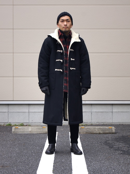 【希少】ラグスマックレガー × ウールリッチ ダッフルコート 裏ボア 赤黒 M 希少】ラグスマックレガー × ウールリッチ ダッフルコート 裏ボア 赤黒