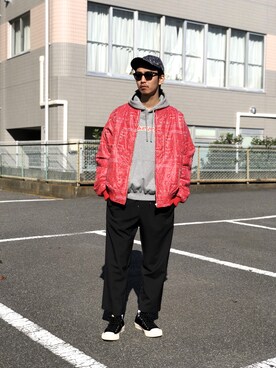 「black eye patch」｜「アイテム（ジャケット/アウター）」を使った、DOGDAYSさん（メンズ・172cm）の秋コーディネート