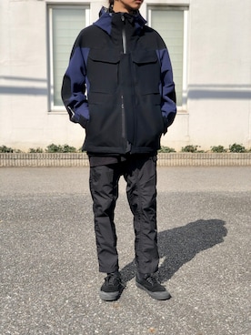 「White Mountaineering」｜「アイテム（マウンテンパーカー）」を使った、DOGDAYSさん（メンズ・172cm）の冬コーディネート