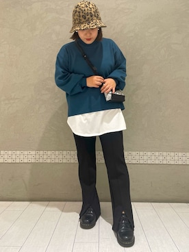 「Dr. Martens（ドクターマーチン）のDr.Martens / ドクターマーチン 1461 3EYE GIBSON SHOE 3ホール ギブソン シューズ ブーツ（ブーツ）」を使った、ななこさん（レディース・155cm）の秋コーディネート