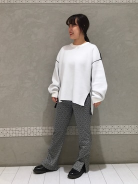 「Dr. Martens（ドクターマーチン）のDr.Martens / ドクターマーチン 1461 3EYE GIBSON SHOE 3ホール ギブソン シューズ ブーツ（ブーツ）」を使った、ななこさん（レディース・155cm）の秋コーディネート