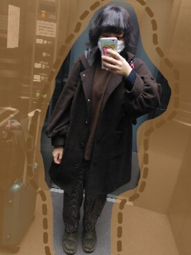 「apres jour（アプレジュール）のアイテム（その他アウター）」を使った、ゆかもさん（レディース・156cm）の冬コーディネート