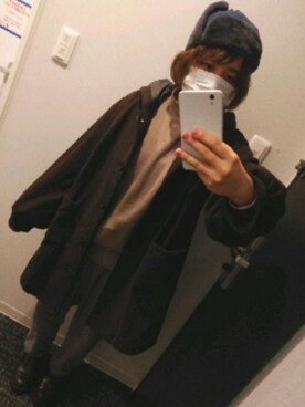 「apres jour（アプレジュール）のアイテム（その他アウター）」を使った、ゆかもさん（レディース・156cm）の冬コーディネート
