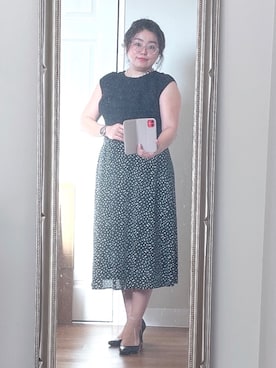 「UNIQLO（ユニクロ）のUVカットリブノースリーブセーター（ニット/セーター）」を使った、Jemさん（レディース・156cm）の春コーディネート