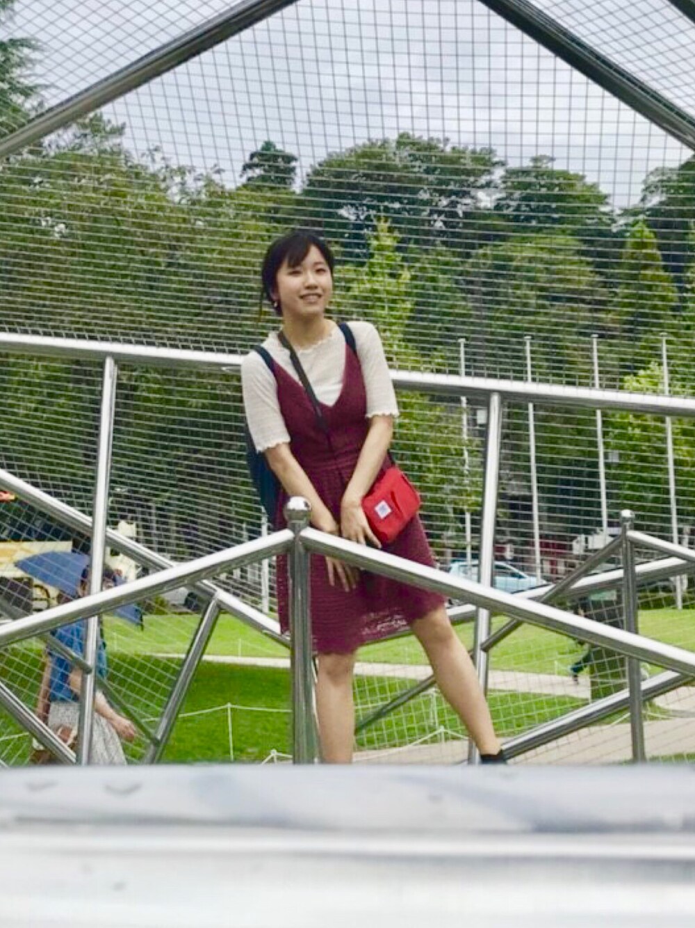 「Abercrombie&Fitchのアイテム（ワンピース/ドレス、ピンク系）」を使った、Saeさん（レディース・155cm）の夏コーディネートの1枚目の写真