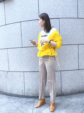 「Harpo（アルポ）のアイテム」を使った、satomiさん（レディース・170cm）の冬コーディネート