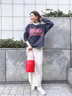 「YAHKI（ヤーキ）のアイテム」を使った、satomiさん（レディース・170cm）の冬コーディネート