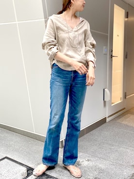 「TKEES（ティキーズ）のアイテム」を使った、satomiさん（レディース・170cm）の春コーディネート