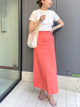 「Harpo（アルポ）のアイテム」を使った、satomiさん（レディース・170cm）の夏コーディネート