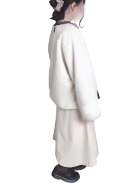 「Kastane（カスタネ）のリバーシブルボアブルゾン（ブルゾン）」を使った、ふ  ちさん（レディース・151cm）の冬コーディネート