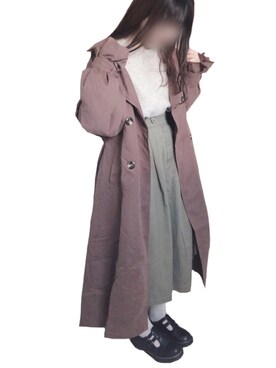 トレンチコートを使った 冬コーデ のレディース人気ファッションコーディネート Wear