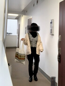 「RED CHOP WORKS（レッドチョップワークス）のアイテム（ジャケット/アウター）」を使った、harufyさん（レディース・155cm）の冬コーディネート