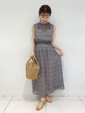 ハイネックロングワンピース ノースリーブ を使った人気ファッションコーディネート Wear