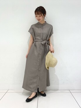 「海」｜「アイテム（バレエシューズ）」を使った、りなてぃさん（レディース・155cm）の春コーディネート