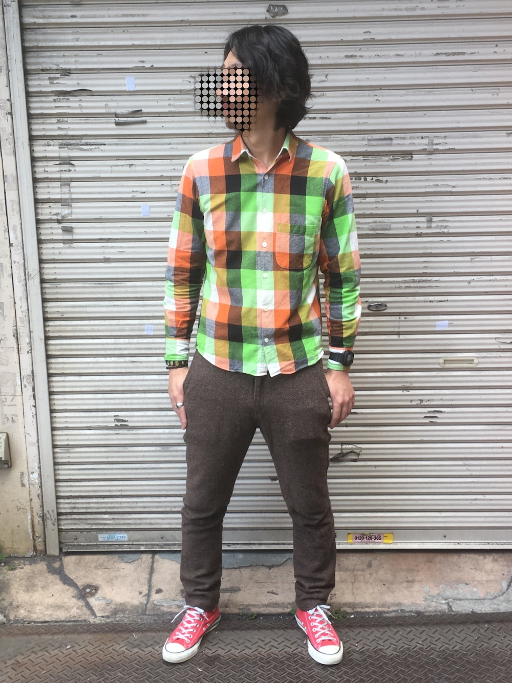 「シンプル、オトナカジュアル、春、ツイードパンツ、ネルシャツ、チェックシャツ」｜「BEAMSのアイテム（シャツ/ブラウス、その他）」を使った、かくちゃんさん（メンズ・175cm）の春コーディネートの1枚目の写真