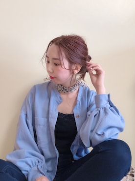 「Heather（ヘザー）のアイテム（パンツ）」を使った、narumiさん（レディース・164cm）の春コーディネート
