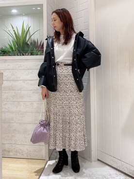 「Heather（ヘザー）のアイテム（その他アウター）」を使った、narumiさん（レディース・163cm）の秋コーディネート