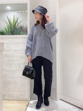 「Heather（ヘザー）のアイテム（帽子）」を使った、narumiさん（レディース・163cm）の秋コーディネート