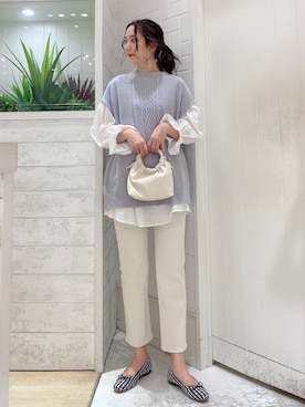 「アイテム（バレエシューズ）」を使った、narumiさん（レディース・163cm・30代）の冬コーディネート