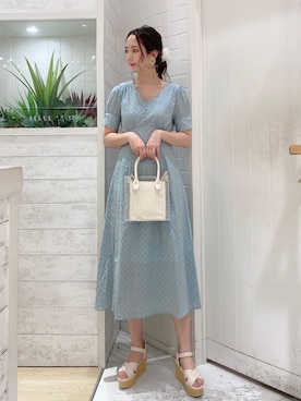 「Heather（ヘザー）のアイテム（ワンピース/ドレス）」を使った、narumiさん（レディース・163cm）の春コーディネート