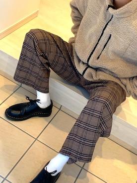 「Dr. Martens（ドクターマーチン）のDr.Martens / ドクターマーチン 1461 3EYE GIBSON SHOE 3ホール ギブソン シューズ ブーツ（ブーツ）」を使った、マックスむらゆさん（メンズ・175cm）の冬コーディネート