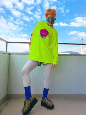 「platform shoes」｜カラフルカモーンさん（レディース・160cm）の春コーディネート