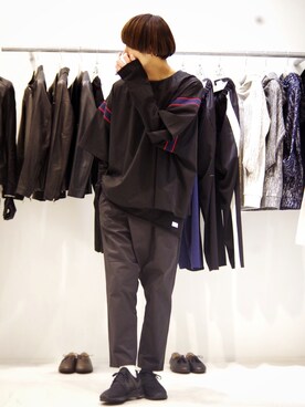 「lot holon」｜アライ@youtubeさん（メンズ・176cm）の冬コーディネート