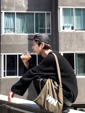 「Winona（ウィノナ）のアイテム」を使った、アライ@youtubeさん（メンズ・176cm）の春コーディネート