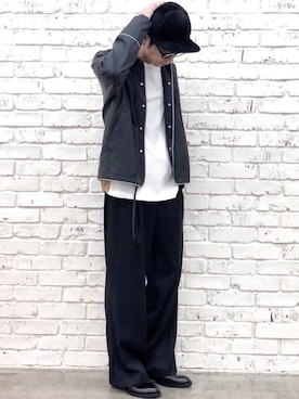 「SUPERTHANKS」｜「アイテム（ブルゾン）」を使った、アライ@youtubeさん（メンズ・176cm）の冬コーディネート