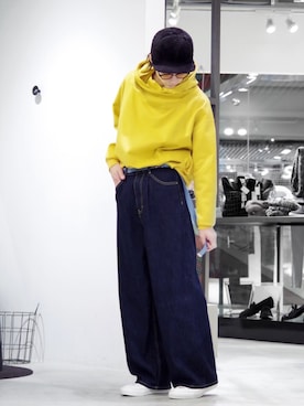 「ELEY KISHIMOTO（イーリーキシモト）のアイテム」を使った、アライ@youtubeさん（メンズ・176cm）の冬コーディネート