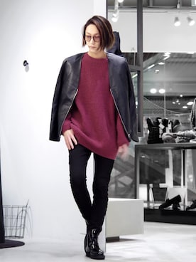 アライ@youtubeさん（メンズ・176cm）の冬コーディネート