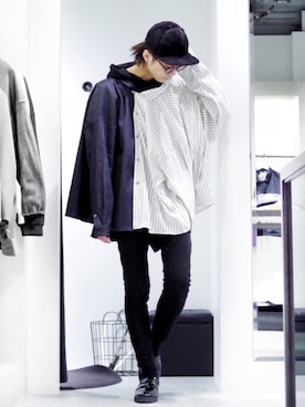 アライ@youtubeさん（メンズ・176cm）の冬コーディネート