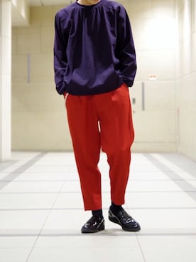 「lot holon（ロットホロン）のアイテム（Tシャツ/カットソー）」を使った、アライ@youtubeさん（メンズ・176cm）の冬コーディネート