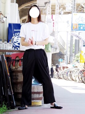 「Lui's（ルイス）のナローベルト（ベルト）」を使った、アライ@youtubeさん（メンズ・176cm）の夏コーディネート